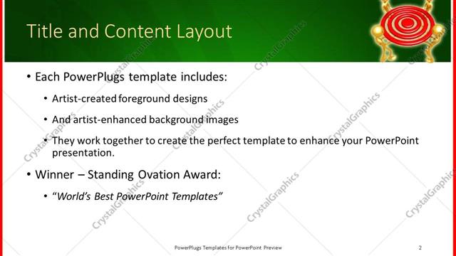 Title and Content presentation slide layout