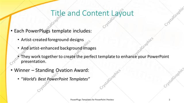 Title and Content presentation slide layout