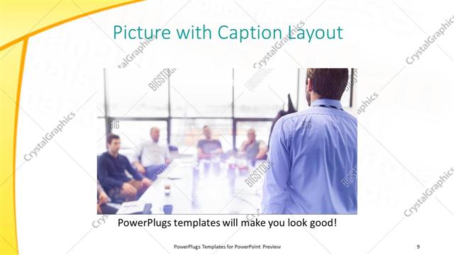 Picture with Caption presentation slide layout