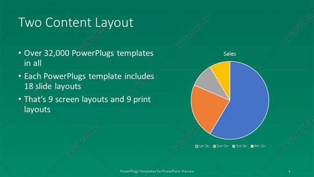 Two Content presentation slide layout