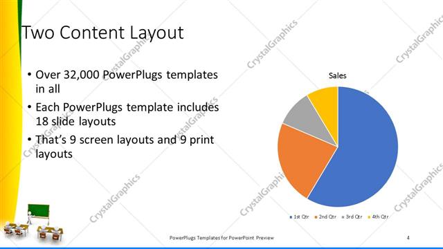 Two Content presentation slide layout