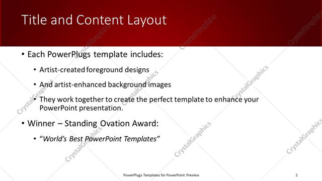 Title and Content presentation slide layout