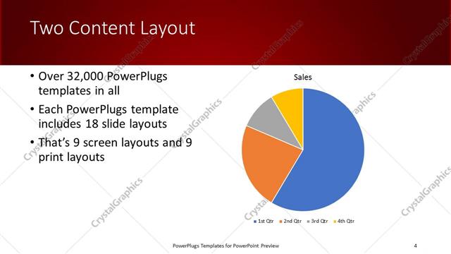 Two Content presentation slide layout