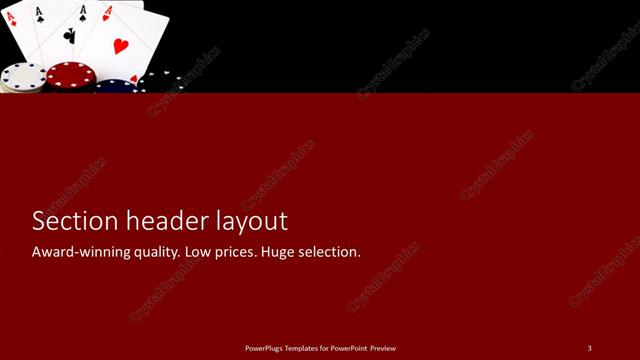 Section Header presentation slide layout