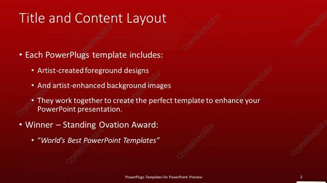 Title and Content presentation slide layout