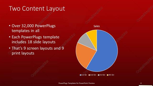 Two Content presentation slide layout