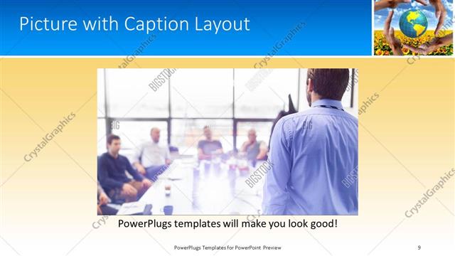 Picture with Caption presentation slide layout