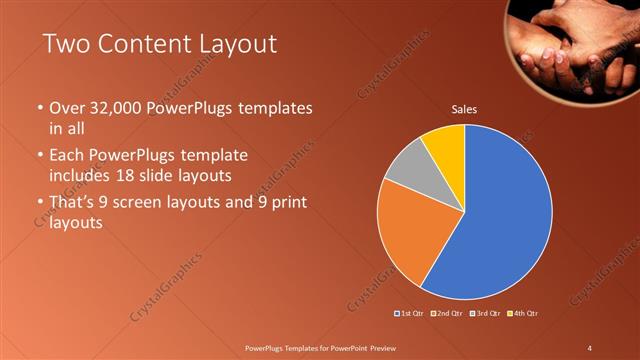 Two Content presentation slide layout