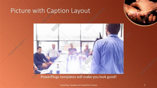Picture with Caption presentation slide layout