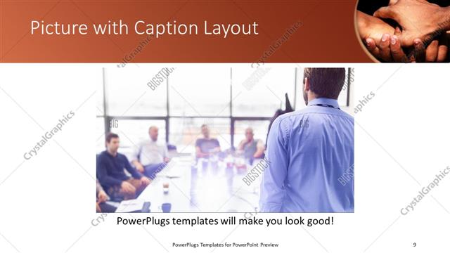 Picture with Caption presentation slide layout