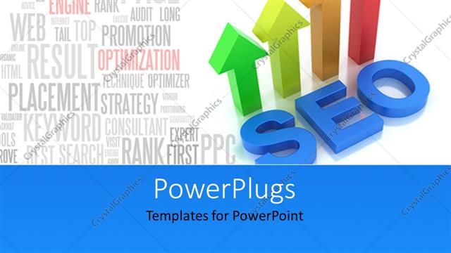  Presentation with arrows - Four arrows and a text tht spells out the word 