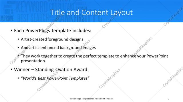 Title and Content presentation slide layout