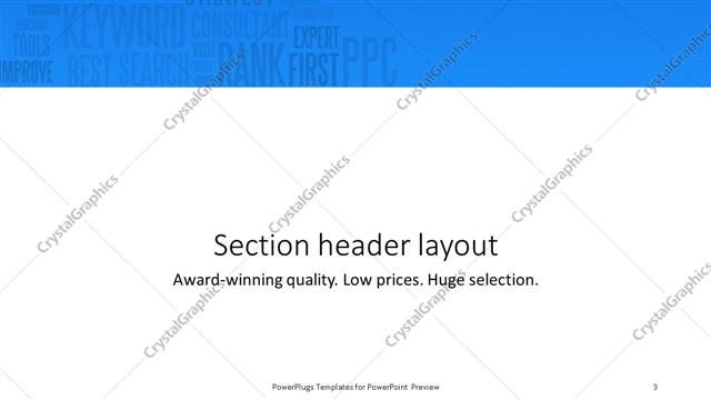Section Header presentation slide layout