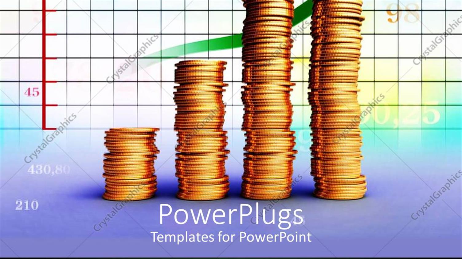 Featuring Four Ascending Stacks of Cold Coins and a Graph