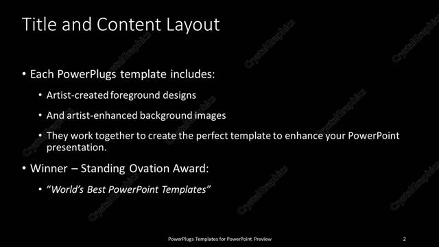 Title and Content presentation slide layout