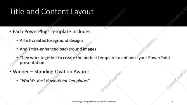 Title and Content presentation slide layout