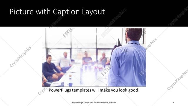 Picture with Caption presentation slide layout