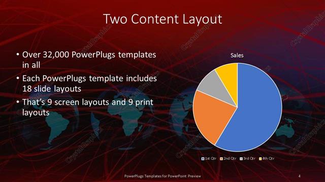Two Content presentation slide layout
