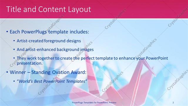 Title and Content presentation slide layout