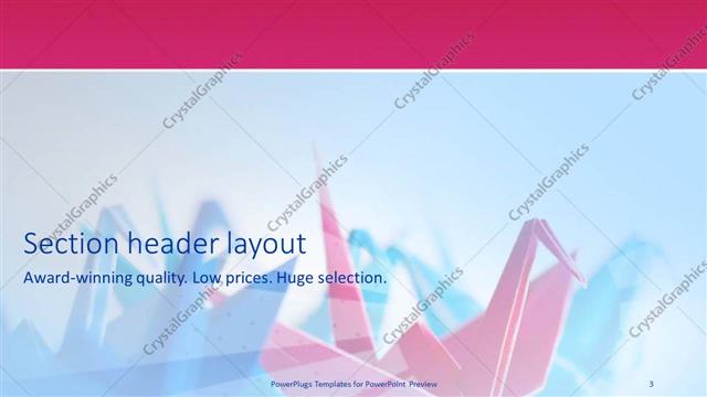 Section Header presentation slide layout