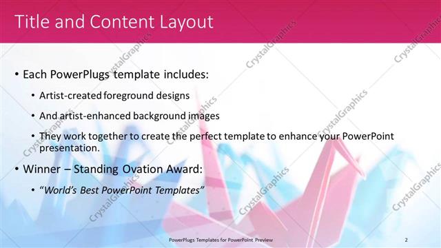 Title and Content presentation slide layout