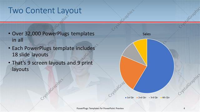 Two Content presentation slide layout