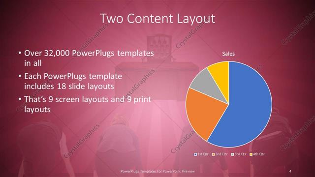 Two Content presentation slide layout