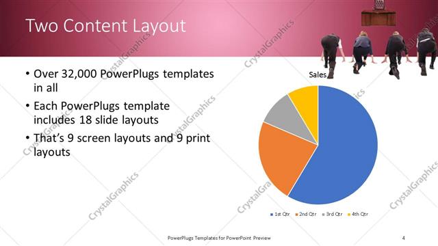Two Content presentation slide layout