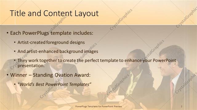 Title and Content presentation slide layout