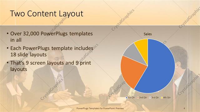 Two Content presentation slide layout