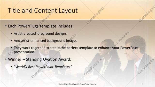 Title and Content presentation slide layout