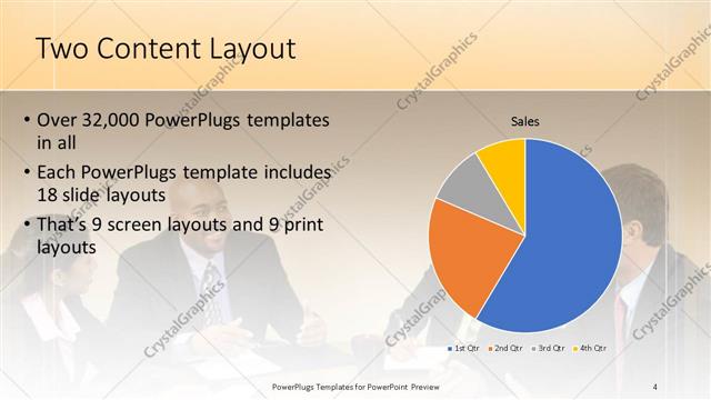 Two Content presentation slide layout
