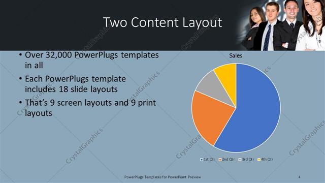 Two Content presentation slide layout