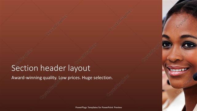 Section Header presentation slide layout