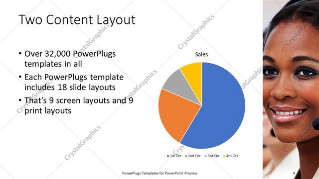 Two Content presentation slide layout