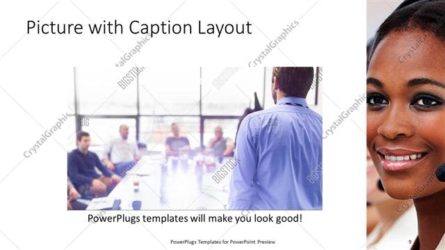 Picture with Caption presentation slide layout