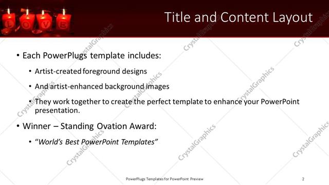 Title and Content presentation slide layout
