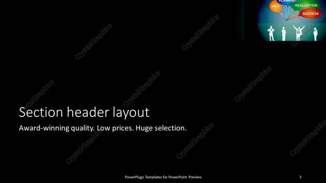 Section Header presentation slide layout