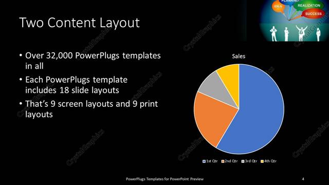 Two Content presentation slide layout