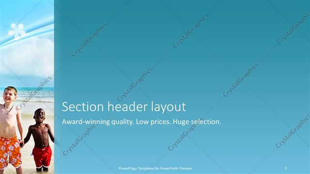 Section Header presentation slide layout