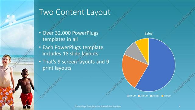 Two Content presentation slide layout