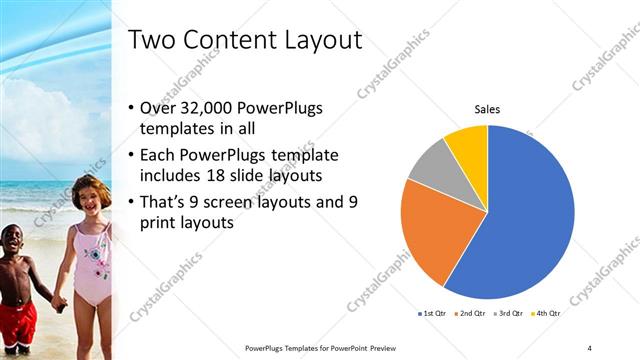 Two Content presentation slide layout