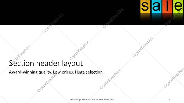 Section Header presentation slide layout
