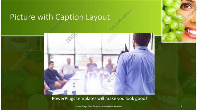 Picture with Caption presentation slide layout