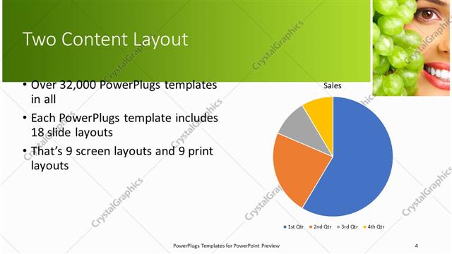 Two Content presentation slide layout