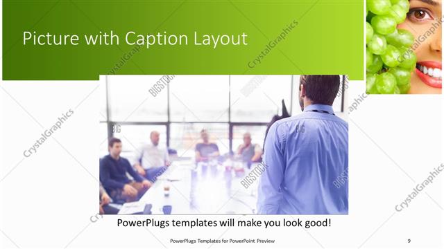 Picture with Caption presentation slide layout