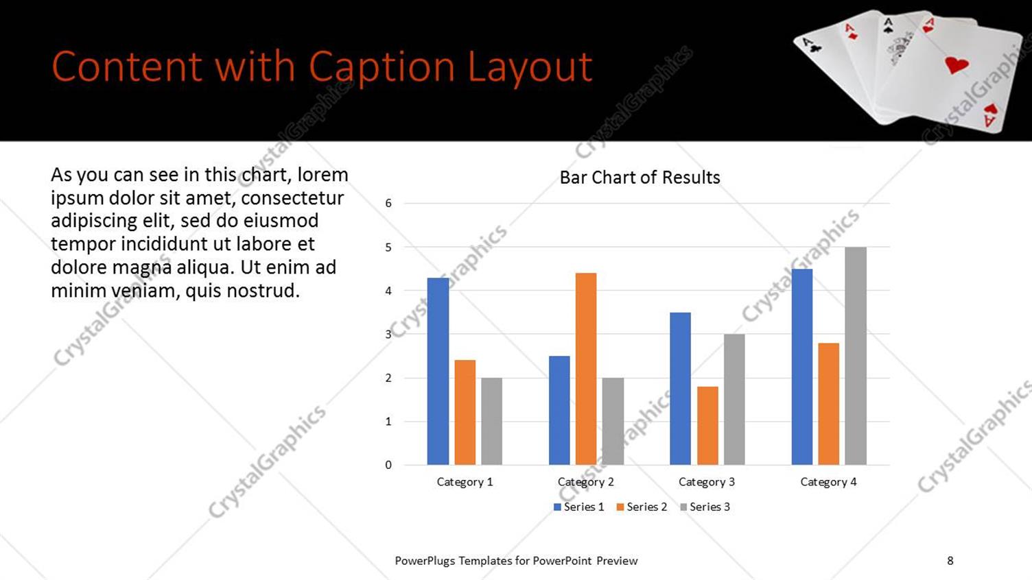 PowerPoint Template All four complete aces of a deck of cards (31391)