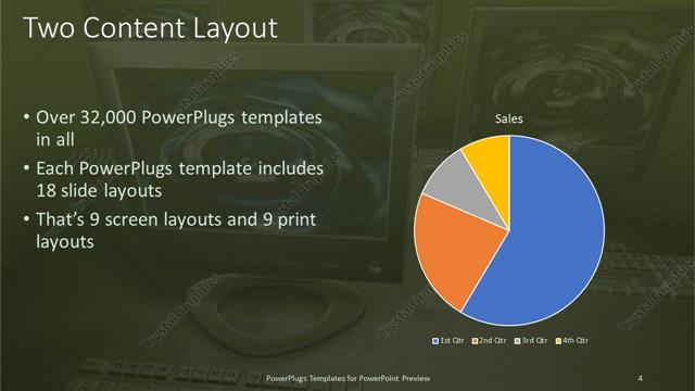Two Content presentation slide layout