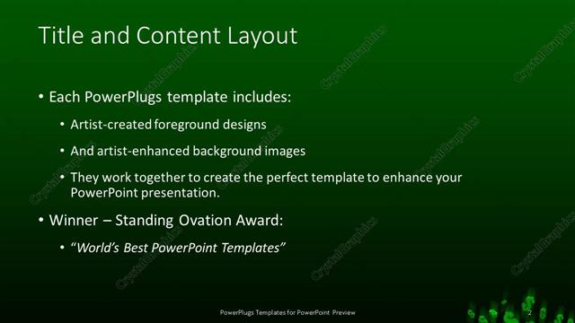 Title and Content presentation slide layout