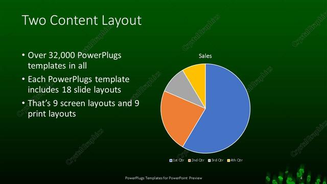 Two Content presentation slide layout